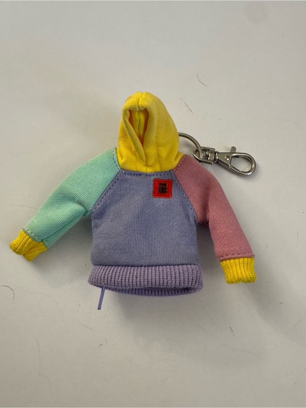 Teddy fresh Colorblock Hoodie Keychain Pastel Yellow, Mint, Lavender, Pink H10